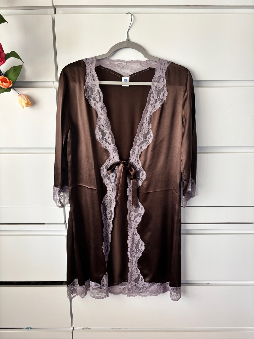 Anthropologie by Eloise SILK robe loungewear